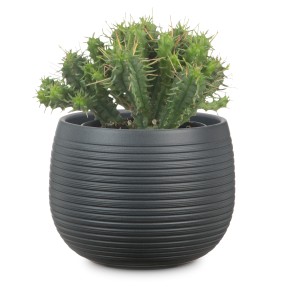 Okrągła osłonka na doniczkę 744 grafitowa 16 Scheurich Graphite Stone