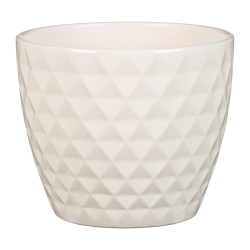 Kremowa osłonka na doniczkę diamentowa ceramika.jpg