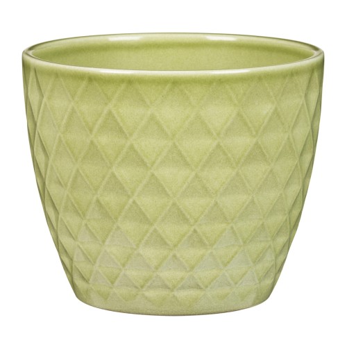 Zielona osłonka na doniczkę Scheurich Crystal.jpg