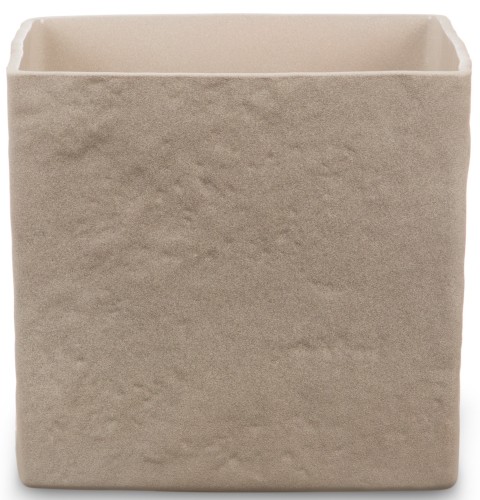 Kamienna kwadratowa osłonka na doniczkę taupe kamień.jpg