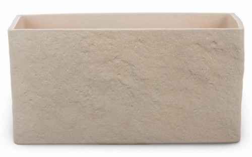 Prostokątna doniczka osłonka ceramiczna taupe kamień.jpg