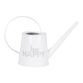 Biała metalowa konewka do kwiatów BE HAPPY Scheurich.jpg