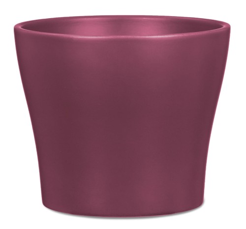 Burgundowa osłonka ceramiczna na doniczkę Scheurich 808.jpg