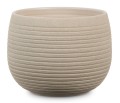 Doniczka osłonka w prążki szarobrązowy  kamień osłonki na doniczki sklep.jpg