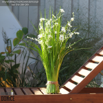 Kwitnący snopek, wiązka trawy, sztuczna łąka  >>> bukiet sztucznych roślin, kwiaty białe 65 cm