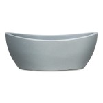 Podłużna doniczka łódka Scheurich Wave Globe Jardiniere Stony Grey szara na kwiaty i zioła
