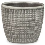Mini osłonka na doniczkę 866 Pimienta 10 matowa w kratkę • Scheurich Corteza szara