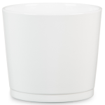 Biała osłonka na doniczkę Scheurich 883 Alaska 13 ceramiczna