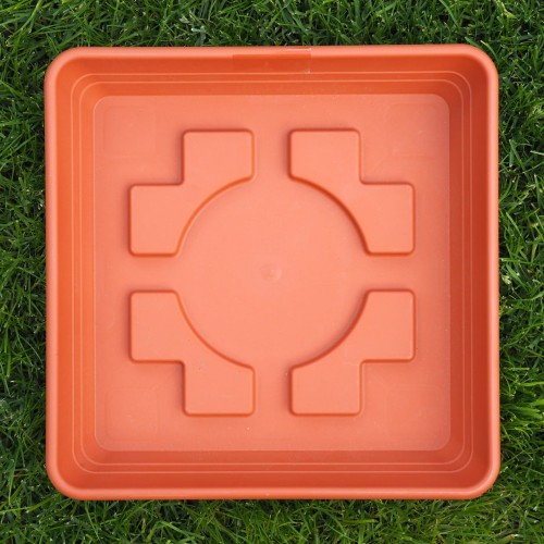 Kwadratowa podstawka pod doniczkę Scheurich Lara terakota.jpg