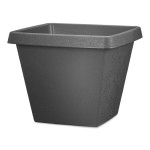 Brązowa doniczka ogrodowa Scheurich Stones Square 40 Umbra kamienna kwadratowa 