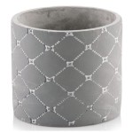 Szara betonowa osłonka na doniczkę Polnix 05.140 walec Etno