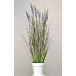 Sztuczna lawenda w białej doniczce wys. 75 cm >>> sztuczne rośliny trawy w doniczkach 