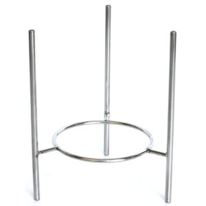 Srebrny stojak na doniczkę >>> średnica 15 cm, wysokość 17 cm >>> stal nierdzewna