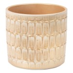 Połyskująca złoto żółta  osłonka na doniczkę Scheurich 878 Glamour Gold 16 walec 