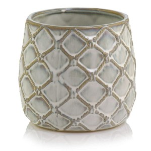 Kremowa osłonka na doniczkę ze wzorem 15 Polnix Vintage 01.007