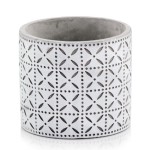 Szara betonowa osłonka na doniczkę Polnix 05.163 walec Etno