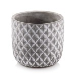 Szara betonowa osłonka na doniczkę Polnix 05.175 Etno 