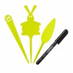 Znaczniki etykiety tabliczki do oznaczania i podpisywania roślin >>> mix zielony 9 szt. + pisak 