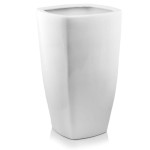 Wysoka biała osłonka  z korkiem połysk 38 cm donica Polnix 01.501