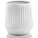 Wysoka biała osłonka  z korkiem połysk Mood 22 cm donica Polnix 01.503