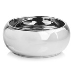 Srebrna misa do kompozycji roślinnych 31.055 Polnix Piano >>> lustrzana osłonka doniczka ceramiczna okrągła 14 cm