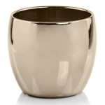 Złota lustrzana osłonka na doniczkę kula 15 cm doniczka Polnix Gold 31.098