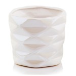 Biała perłowa osłonka na doniczkę 15 cm Polnix 02.648