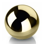 Złota kula stalowa dekoracyjna  Ø 15 cm