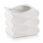 Biała osłonka na doniczkę Polnix Piano 02.593 15 cm 