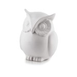 Biała sowa - figurka ceramiczna 11 x 15 cm 