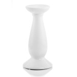 Biały świecznik ceramiczny Polnix Piano 31.088 18