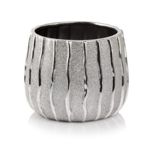 Srebrna osłonka na doniczkę Polnix Moon 16 cm 05.294 silver glitter