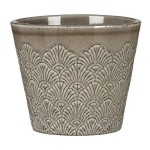 Ceramiczna osłonka na doniczkę Scheurich 711 Vintage Greige 18 beżowa 