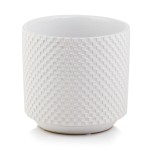 Biała osłonka na doniczkę 07.108 krateczka Polnix Barcelona 13