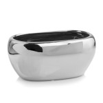 Srebrna owalna misa na dwa storczyki Polnix Piano do kompozycji roślinnych 31.050