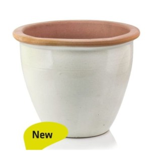 Kremowa donica ceramiczna ogrodowa 27 cm Polnix Glazed 79.301