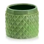 Zielona osłonka na doniczkę ceramiczna 15 cm Polnix Vintage 05.285