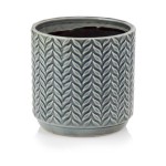 Szara osłonka na doniczkę ceramiczna 14 cm Polnix Vintage 05.355