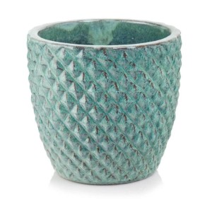 Turkusowa donica ceramiczna mrozoodporna 30 cm Polnix Glazed 28.052