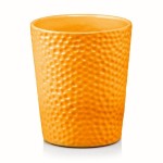 Żółta ceramiczna osłonka na doniczkę z dekoracyjna powierzchnią 13 Polnix Orchid 05.319 do storczyka