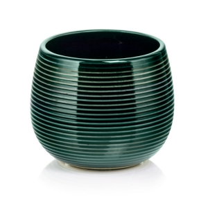 Zielona osłonka na doniczkę 15 cm doniczka Polnix Vintage 07.140