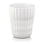 Biała ceramiczna osłonka na doniczkę z dekoracyjna powierzchnią 13 Polnix Barcelona 05.296