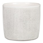 Dekoracyjna osłonka na doniczkę Scheurich 909 perłowa  prążek pionowy Perla 28