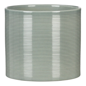 Zielona osłonka na doniczkę Scheurich 828 Sage Green szałwiowa 14