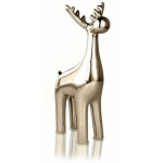 Złoty renifer 02.563 • świąteczna figurka ceramiczna 23 cm • dekoracja na Boże Narodzenie