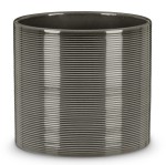 Mała szara osłonka na doniczkę 828 walec 9 Scheurich Glass Grey mini