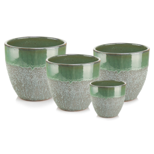 Zielona donica ceramiczna mrozoodporna 27 cm Polnix Glazed