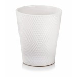 Biała ceramiczna osłonka na doniczkę z dekoracyjna powierzchnią 13 Polnix Barcelona 05.406