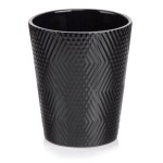 Czarna ceramiczna osłonka na doniczkę z dekoracyjna powierzchnią 13 Polnix Barcelona 05.407