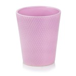Różowa ceramiczna osłonka na doniczkę z dekoracyjna powierzchnią 13 Polnix Barcelona 05.410